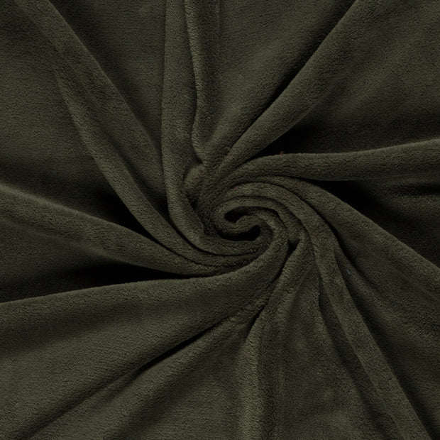 Polaire Doudou tissu Vert kaki 