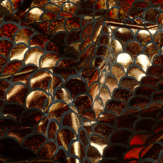 Lamé fabric Bronze bicolour 