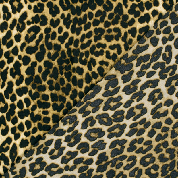 Satin Velvet fabrik Leoparden bedruckt 