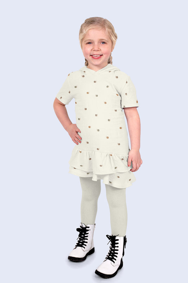 Muslin fabric Snails Off White