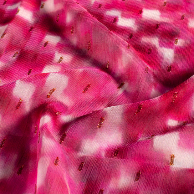 Chiffon fabric Glitter Bordeaux