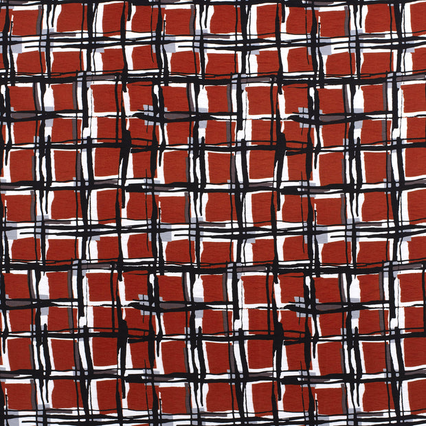 Viscose Nylon Crepe fabric Brique 