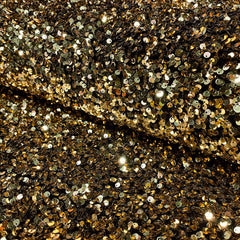 Velours Paillettes Unicolore Doré