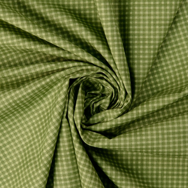 Katoen Poplin stof Olijf Groen 