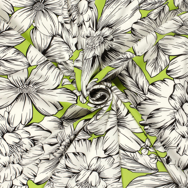 Twill Stretch fabric Lime Green 