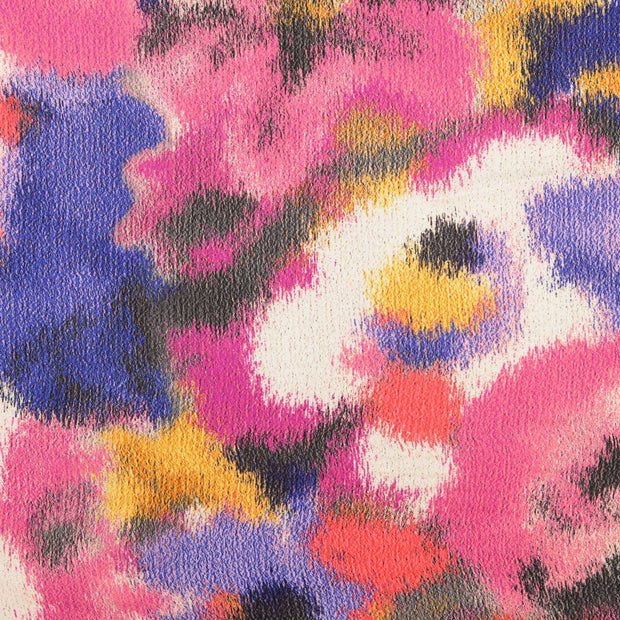 Viscosa Satén tela Flores Multicolor