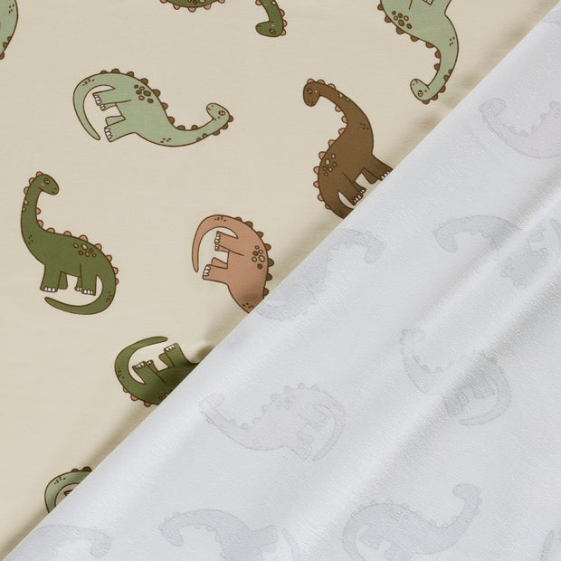 French Terry fabric Dinosaurs printed 