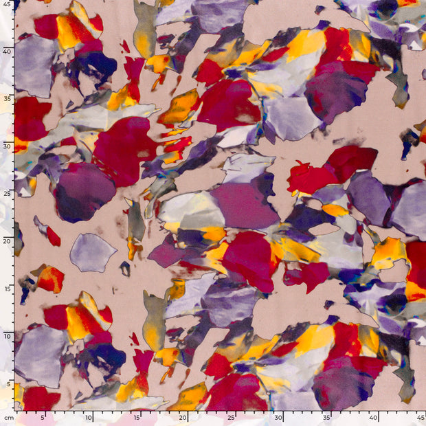 Satin tissu Abstrait Rose