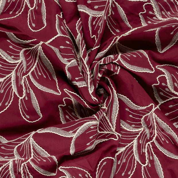 Voile tissu Bordeaux 