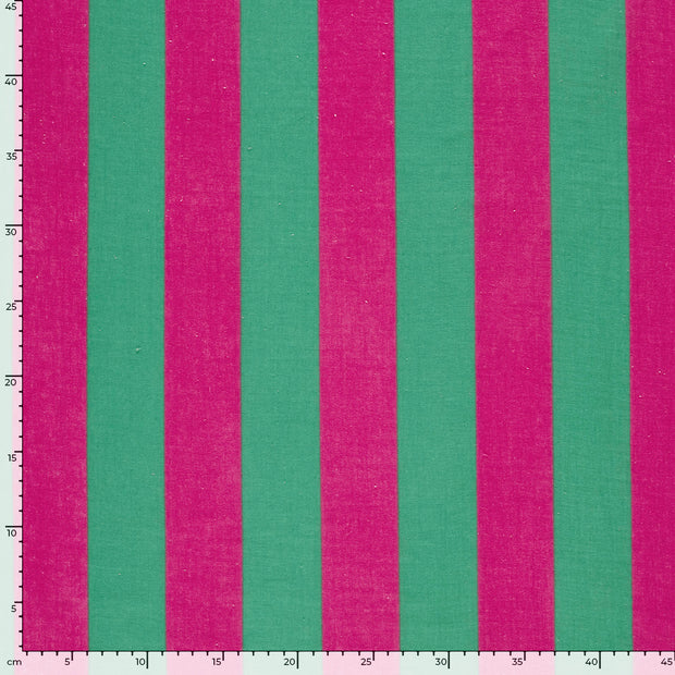 Muslin fabric Stripes Green