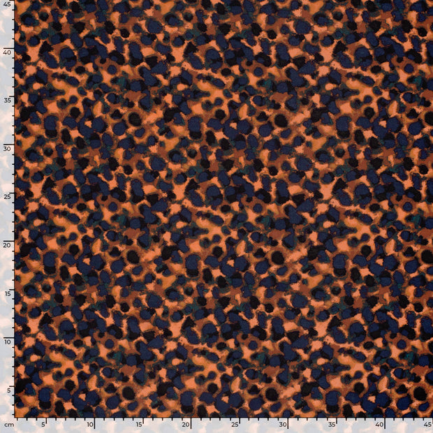 Viscose Vortex Jerséis tela Abstracto Coral