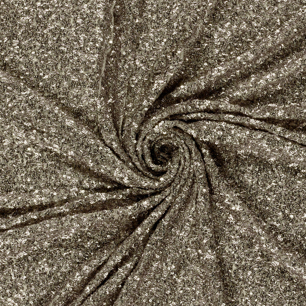 Mesh fabrik Beige Paillette 