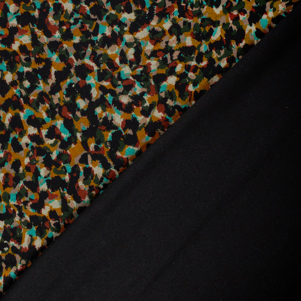 Poly Viscose Jersey fabrik Abstrakt discharge bedruckt 