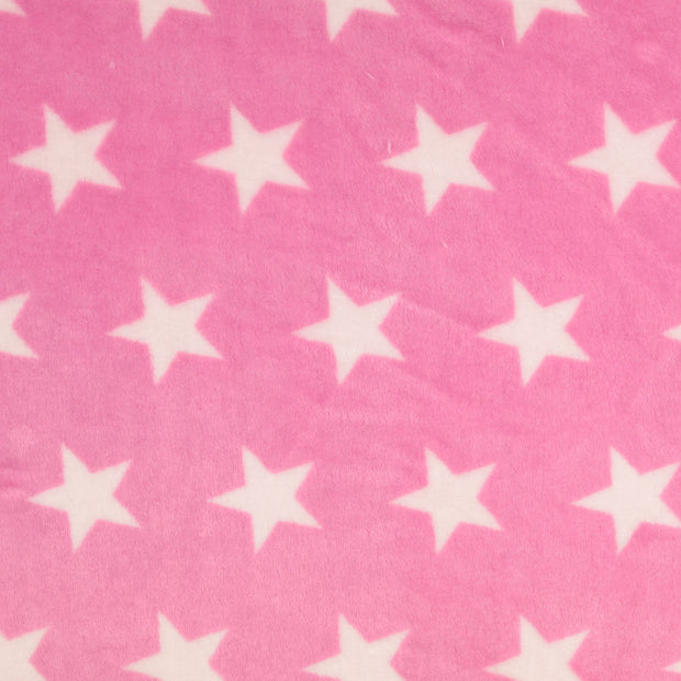 Alphen Fleece fabric Stars Light Pink
