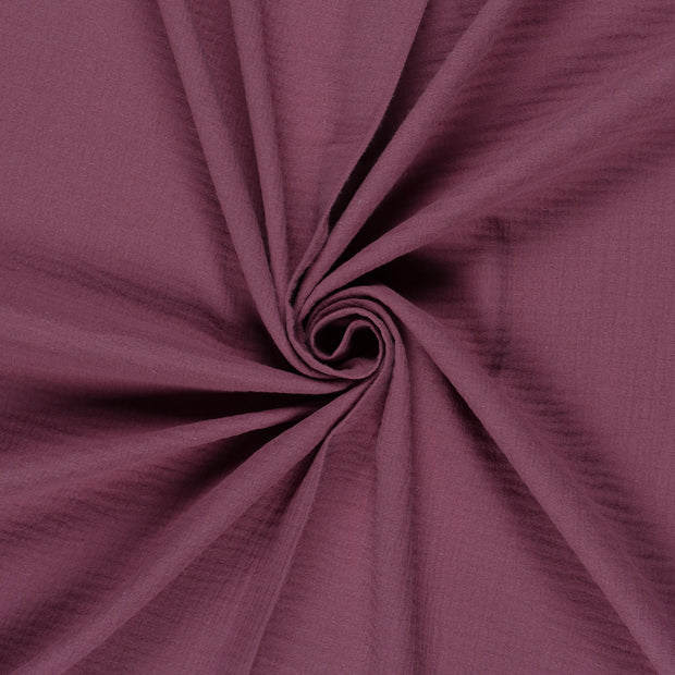 Muslin fabric Wine red 
