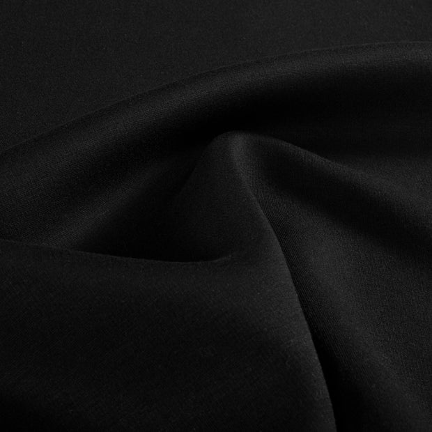 Rib Jersey fabric Unicolour Black