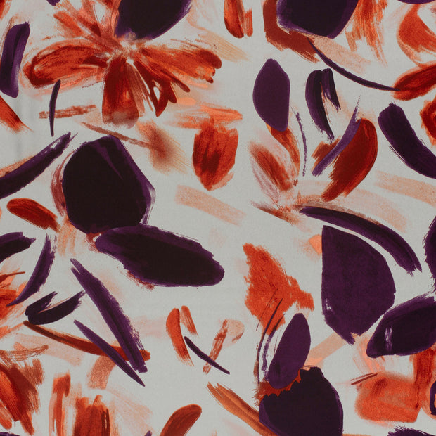 Satin Duchesse fabrik Aubergine leicht glänzend 