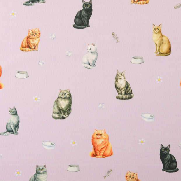 Cretonne fabric Cats 