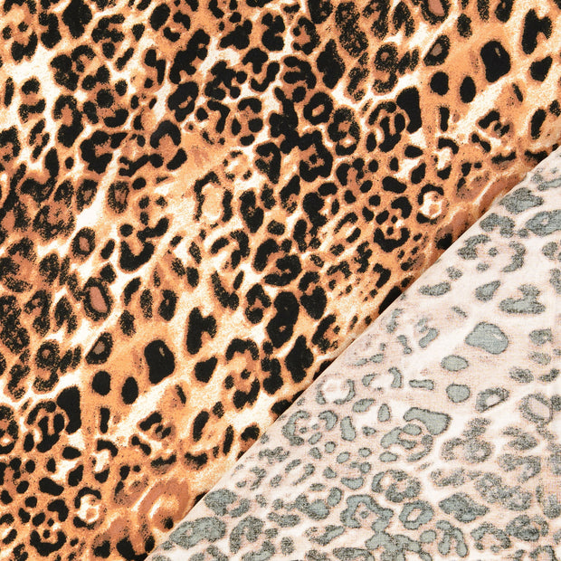 Popeline de Viscose tissu animaux imprimé 