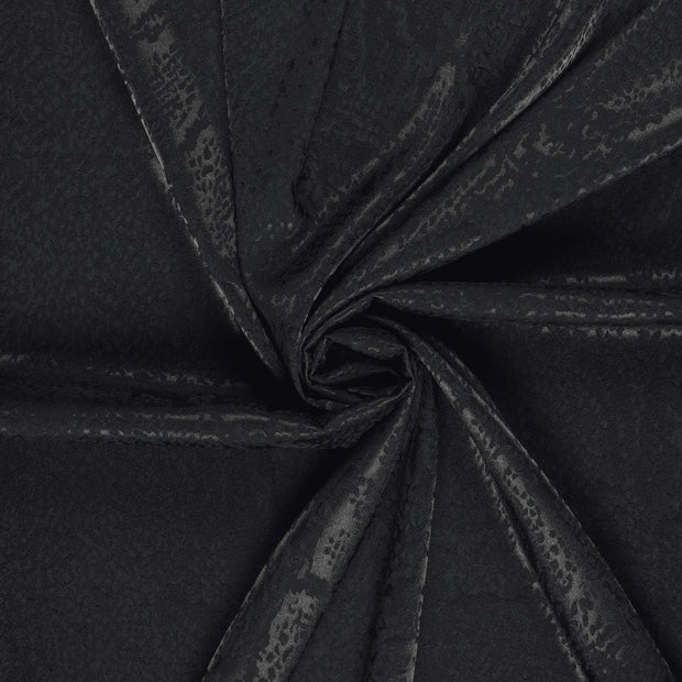 Satin Jacquard fabric Black 
