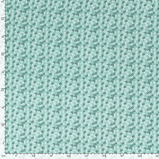 Viscose Poplin fabric Abstract Petrol