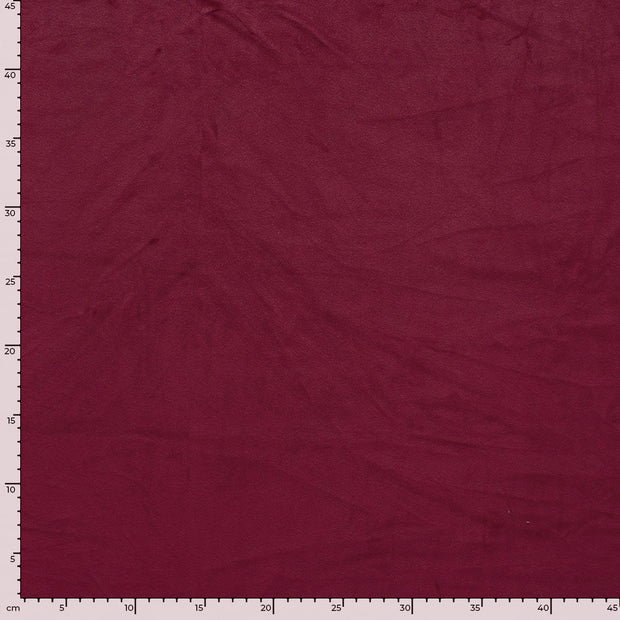 Supersoft Velvet fabrik Uni Bordeauxrot