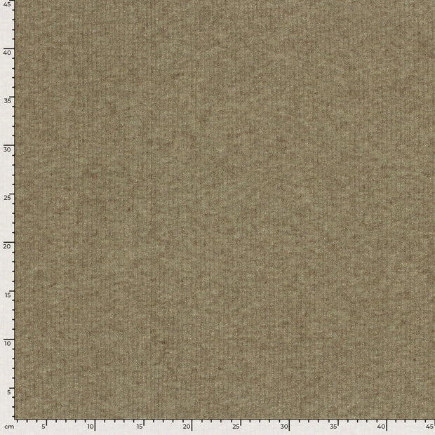 Rib Jersey fabric Unicolour Taupe Grey