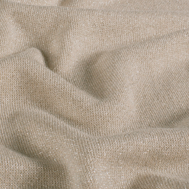 Heavy Knit fabric Melange Beige