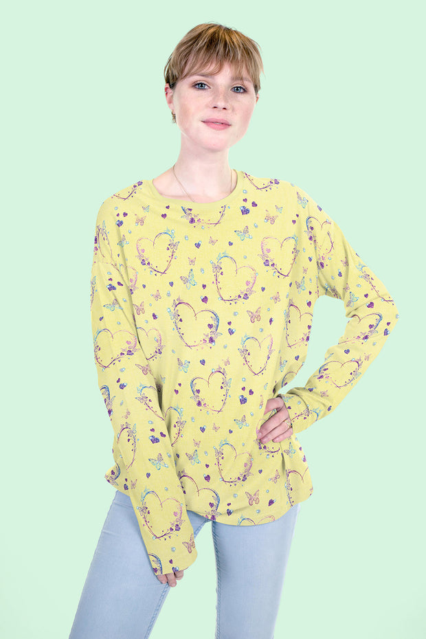 French Terry tissu Jaune Canari 