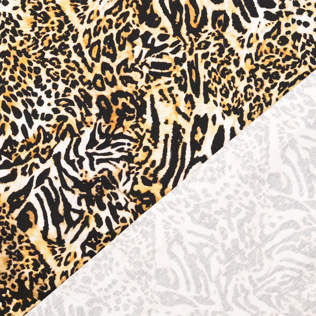 French Terry fabrik Beige digital bedruckt 