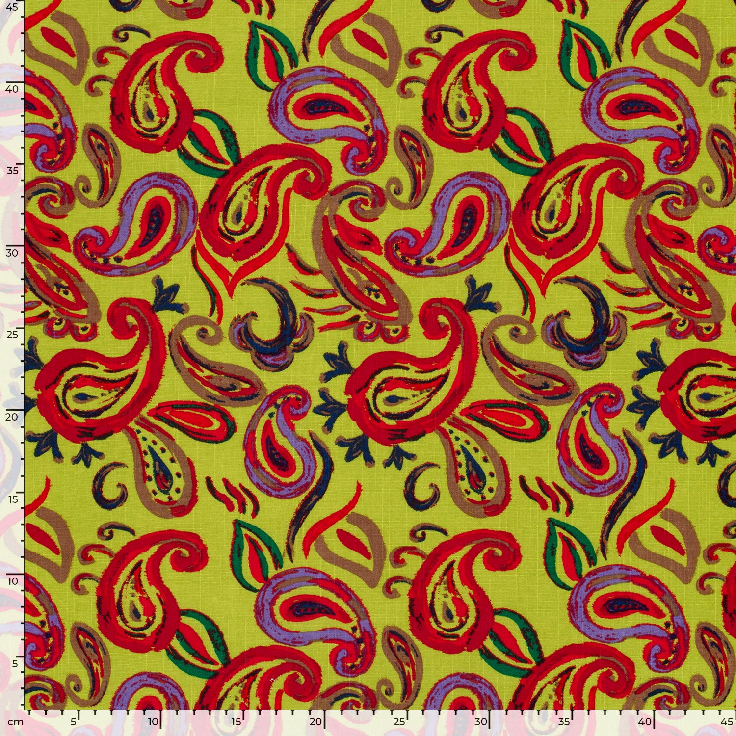 ポポGobelin Weaving Paisley Pattern Blo Woven Cotton Viscose fabric Paisley Lime Green | Wholesale fabrics