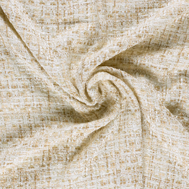 Bouclé fabric Beige yarn dyed 
