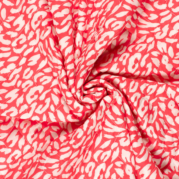 Voile tissu Rouge Bordeaux brodé 