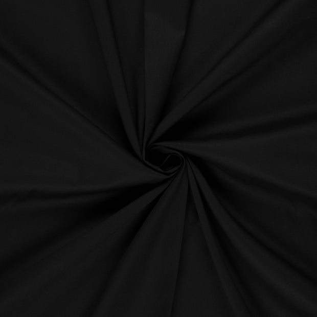 Algodón Popelina GOTS tela Negro 