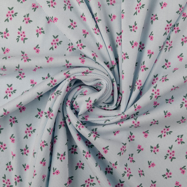 Rib Jersey fabric Baby Blue 