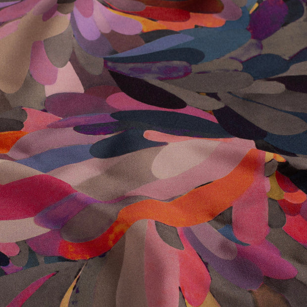 Viscose Poplin fabric Abstract Light Pink