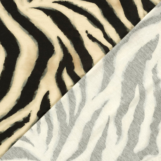 Viscose Vortex Jersey stof Zebra's digitaal bedrukt 