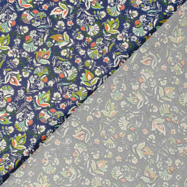 Popeline de Viscose tissu fleurs imprimé 