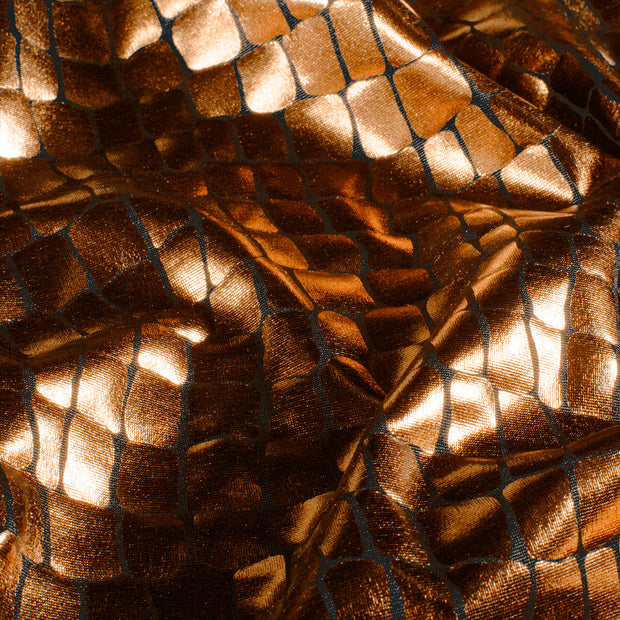 Lamé fabric Bronze bicolour 
