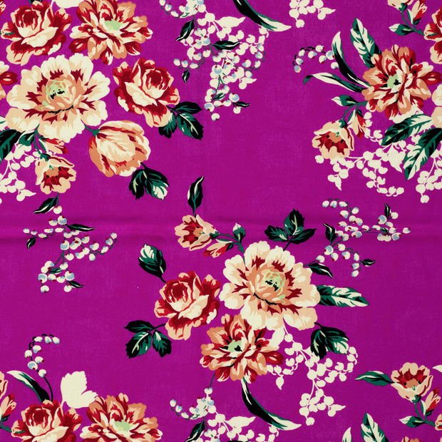 Bambus Poplin fabrik Fuchsia matt 