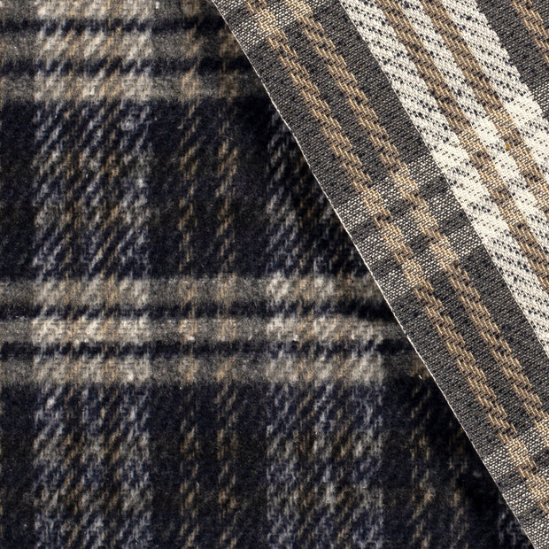 Jacquard fabric Checks brushed 