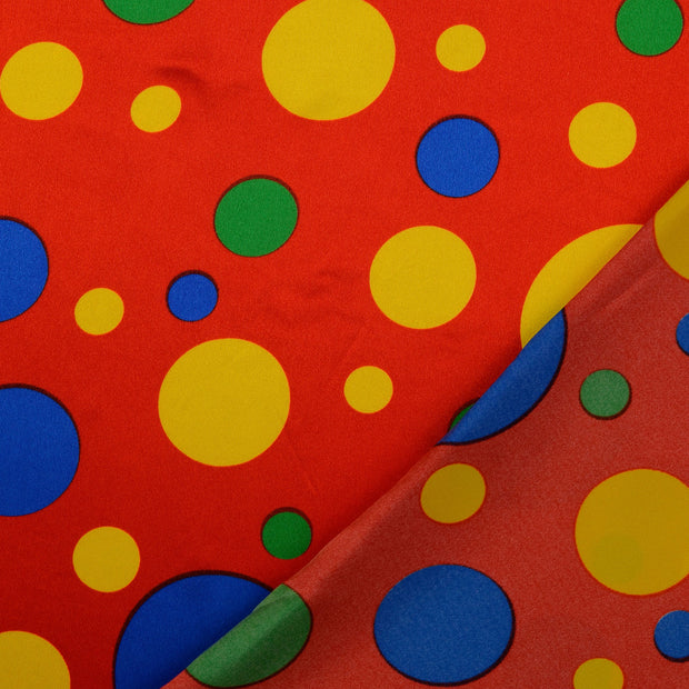 Satin fabric Dots printed 