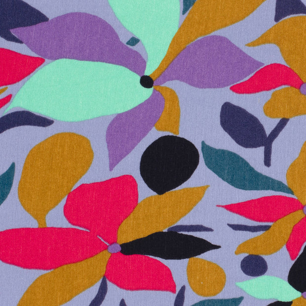 Borken Crepe stof Abstract Lila