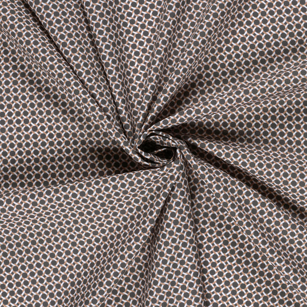 Algodón Popelina tela Gris oscuro estampación digital 