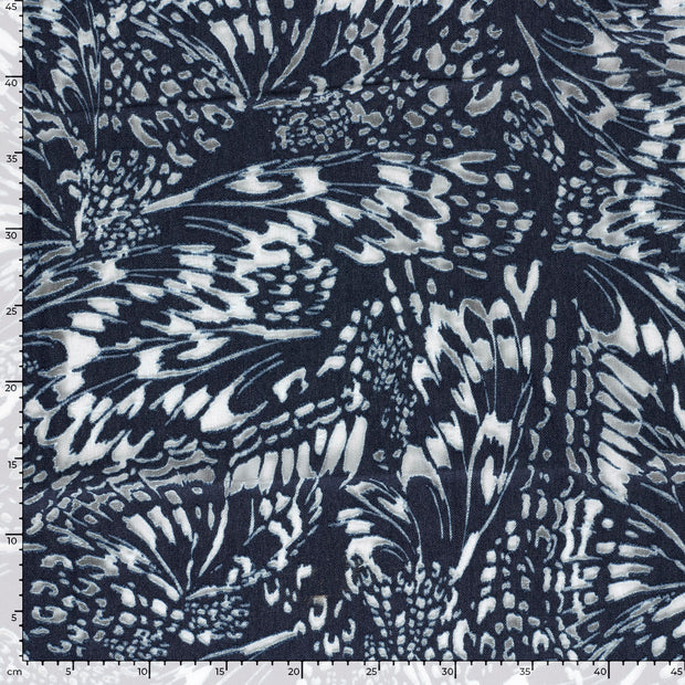 Denim fabric Butterflies 