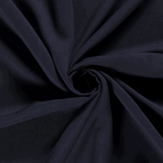 Viscose Poplin stof Effen Marine