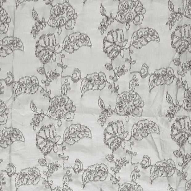 Woven Polyester fabric Light Grey shimmering 