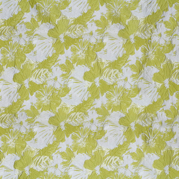 Jacquard fabric Lime Green shimmering 