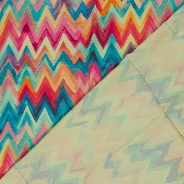 Viscose Satin fabrik Abstrakt digital bedruckt 