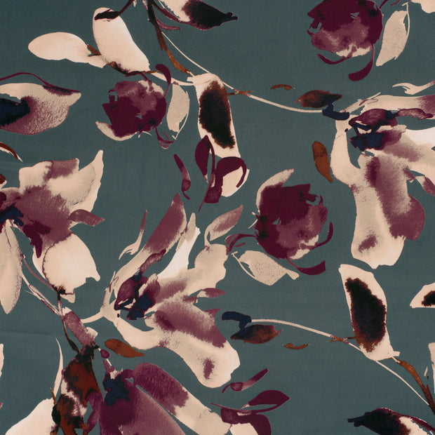 Satin Duchesse fabric Steel Blue slightly shiny 